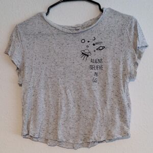 🛸Aliens Believe in Us Embroidered Top👕
